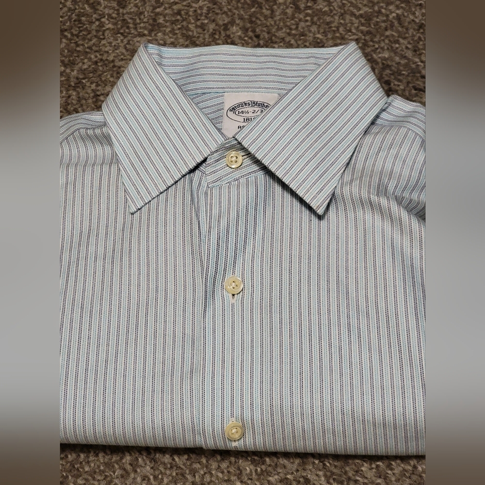 Brooks Brothers Regent 14 1/2 - 2/3 Striped Long Sleeve Dress Shirt